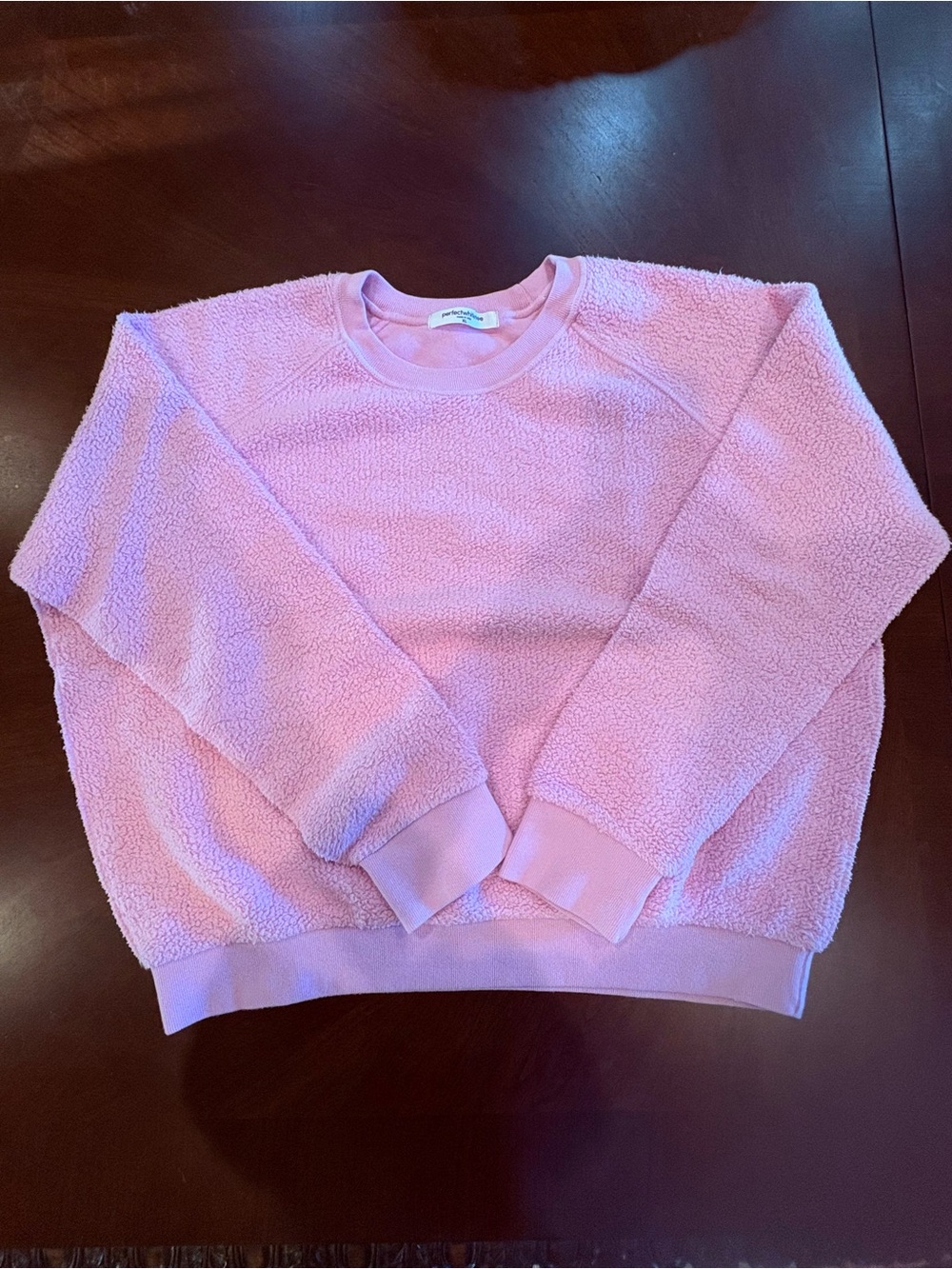 perfectwhitetee Pink Terry Crewneck Sweatshirt